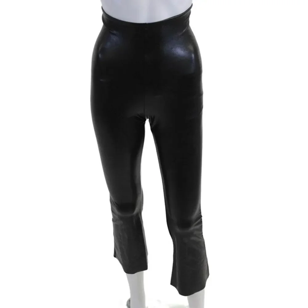 Commando Womens Cropped Jeggings Biker Black Size S